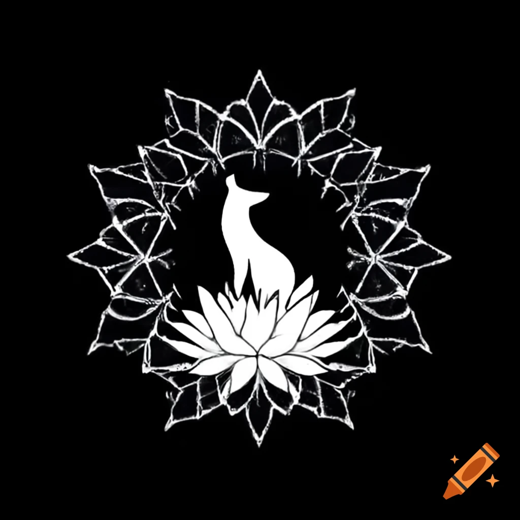 White nine-tailed fox above crystal lotus book cover