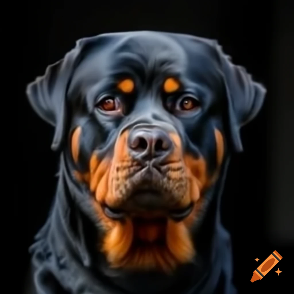 Rottweiler silhouette in shadow