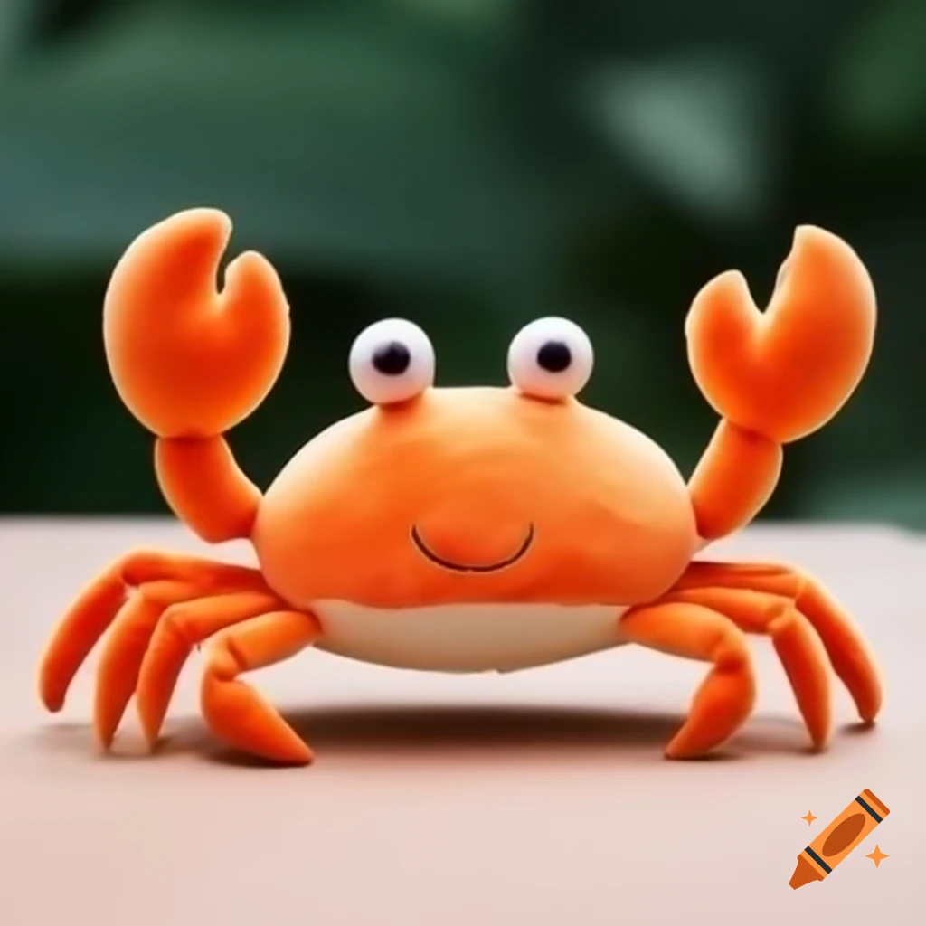 Stuffed crab standing upright