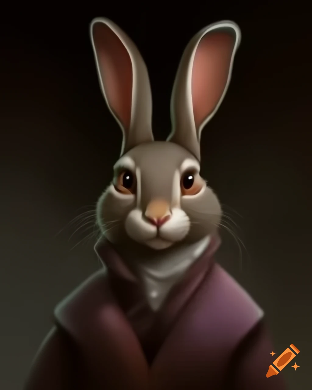Anthropomorphic bunny portrait