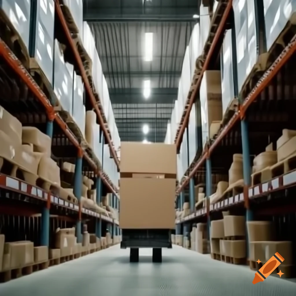 Ecommerce fulfillment warehouse with packed orders and staff