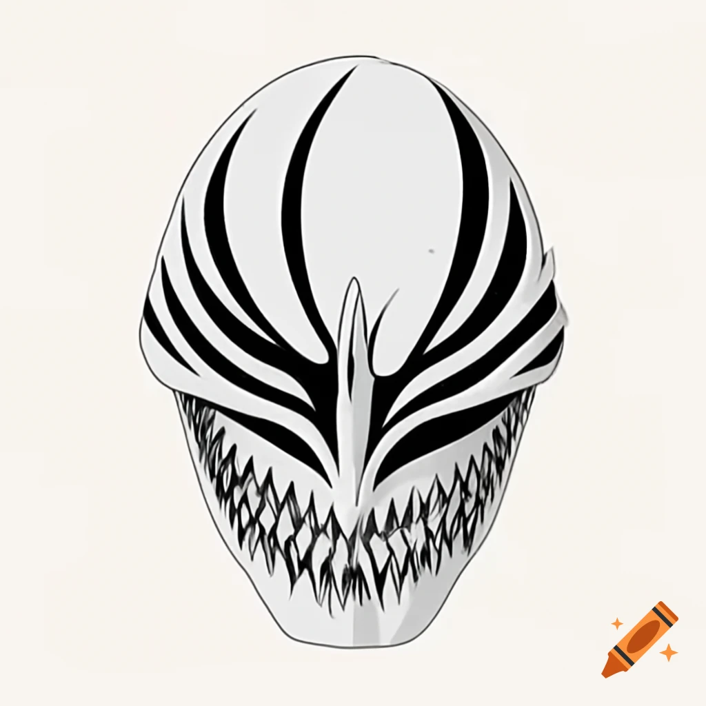 Arrancar character from Bleach with white hollow mask and mouth