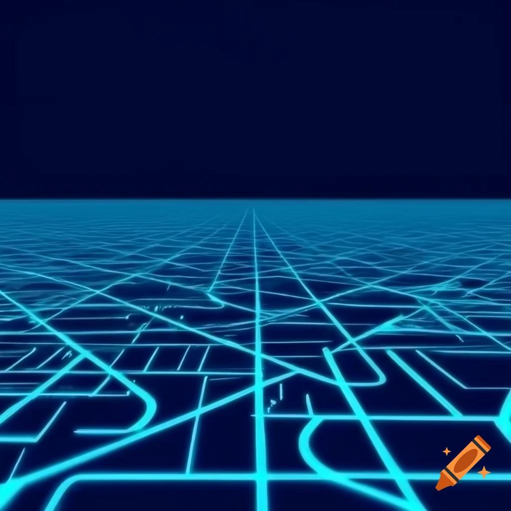 Simplified cartoon illustration of wide area network