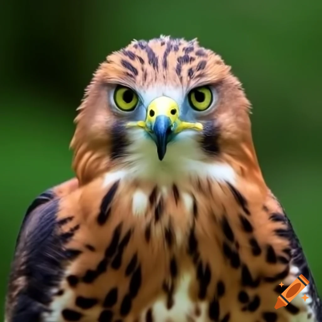 Hawk with Tua Tagovailoa's head, creative illustration