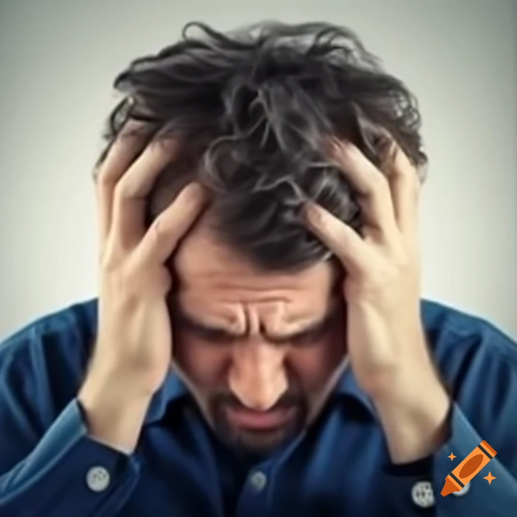 Person showing signs of stress