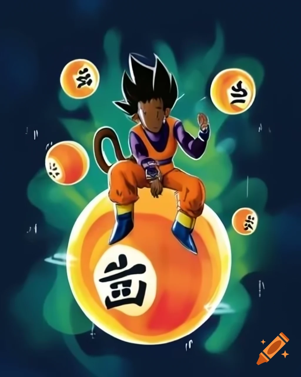 Black man in Dragon Ball Z world