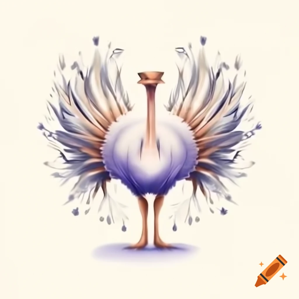 Elegant crest featuring a friendly ostrich emblem