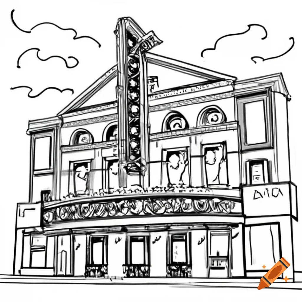Ukiko e style artwork of the chicago theater on craiyon