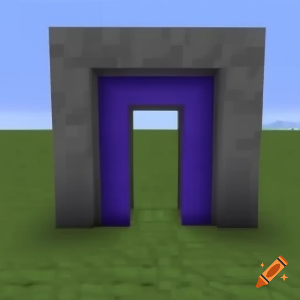 Minecraft portal in rectangular shape