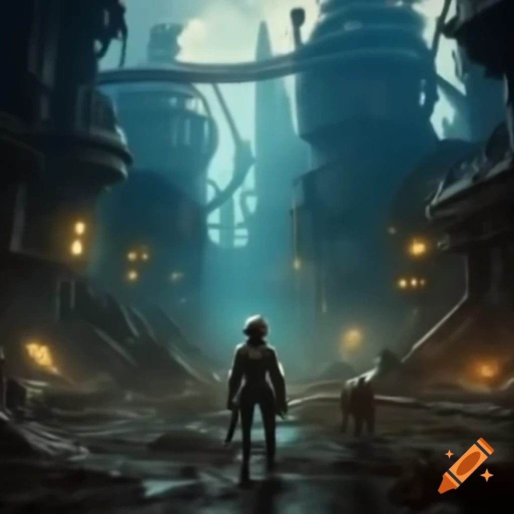 Landscape inspired by Bioshock Infinite game