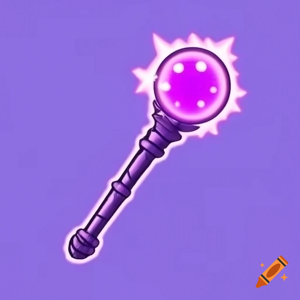 Purple magical girl wand design