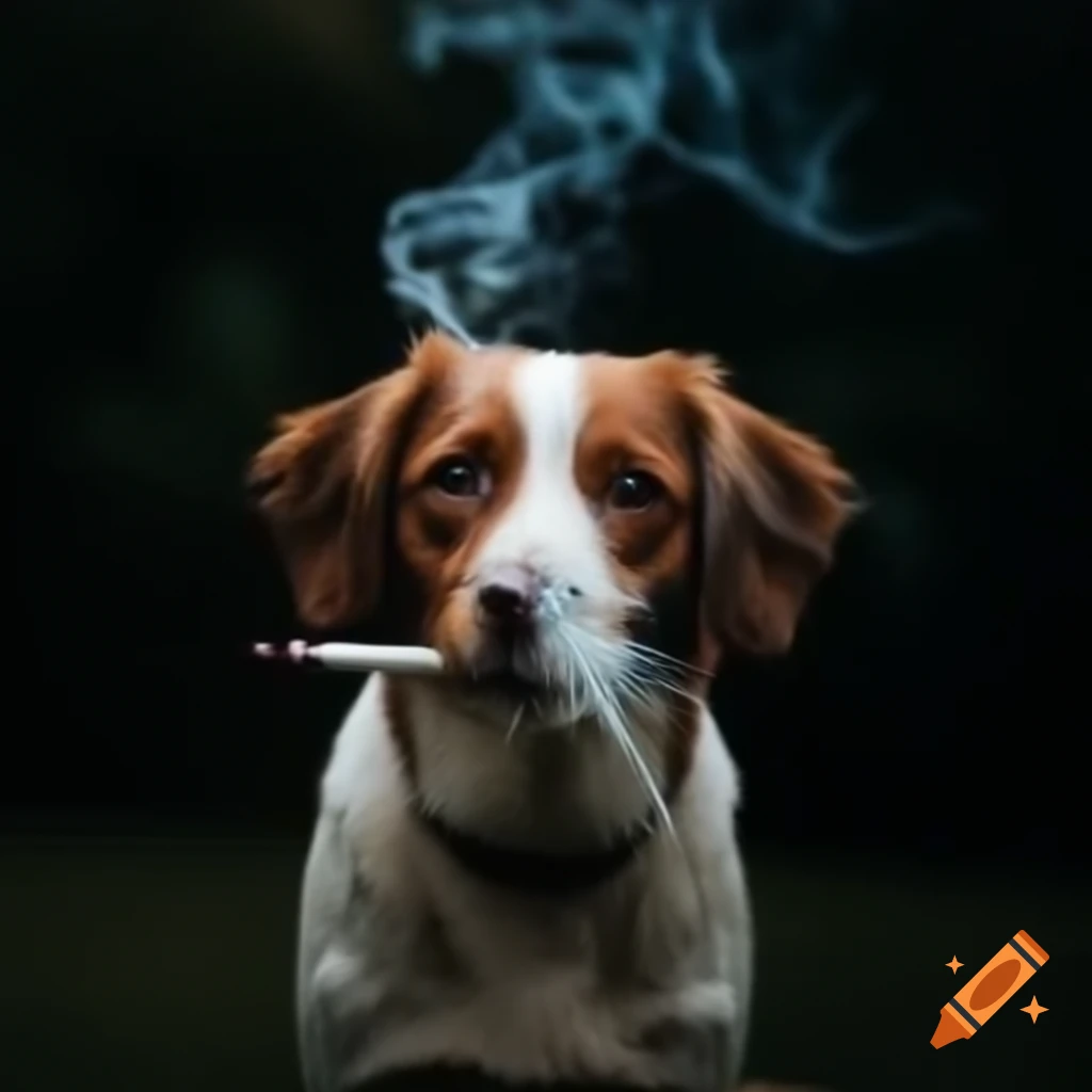Pet smoking in a playful setting