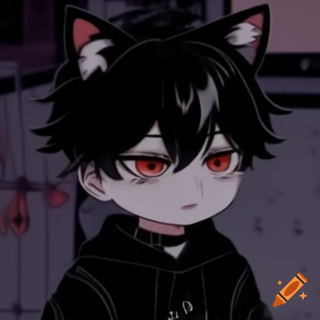 Goth catboy profile picture