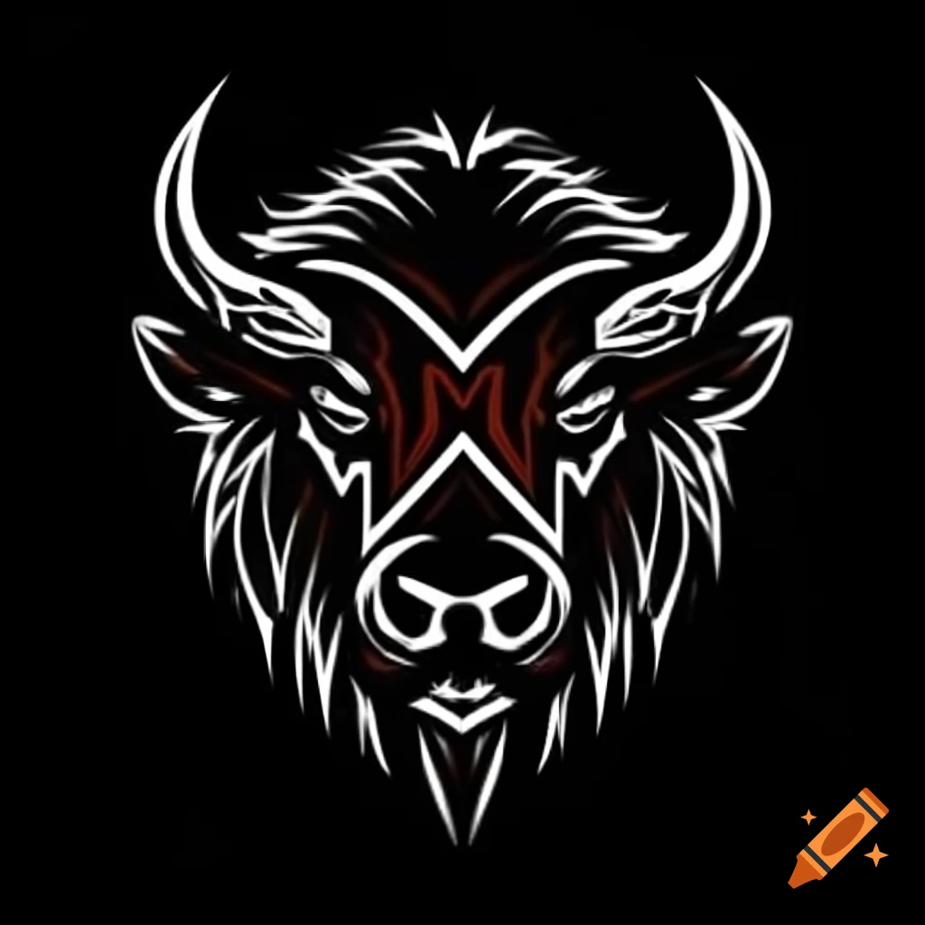 Tribal design featuring bison