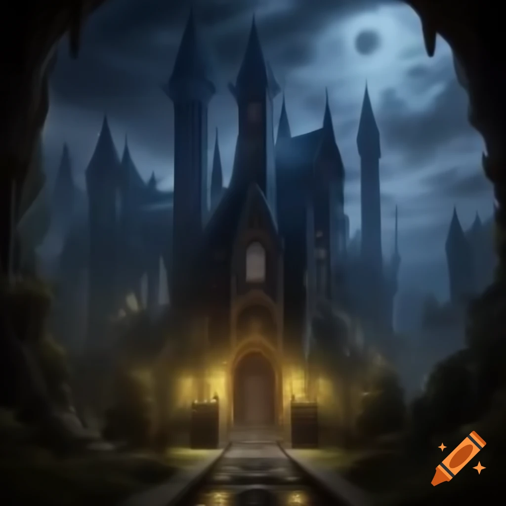Bold gothic kingdom in magical realism style