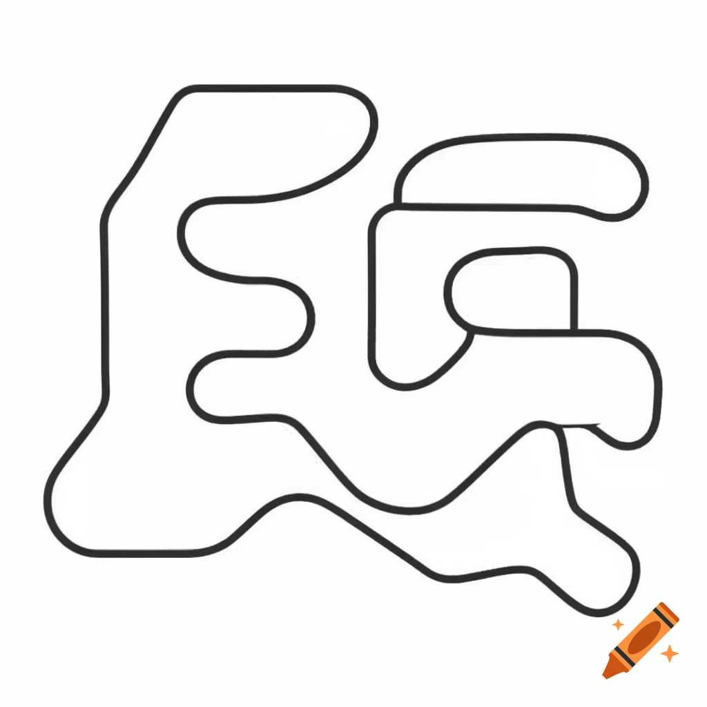 Modern F1 Race Track With Smooth Turns And Straightaways On Craiyon