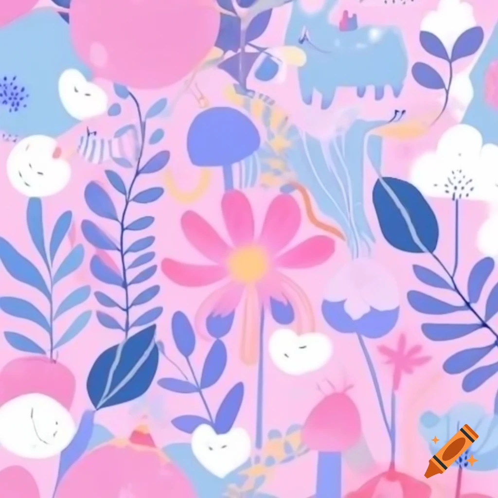 Whimsical pastel-colored background