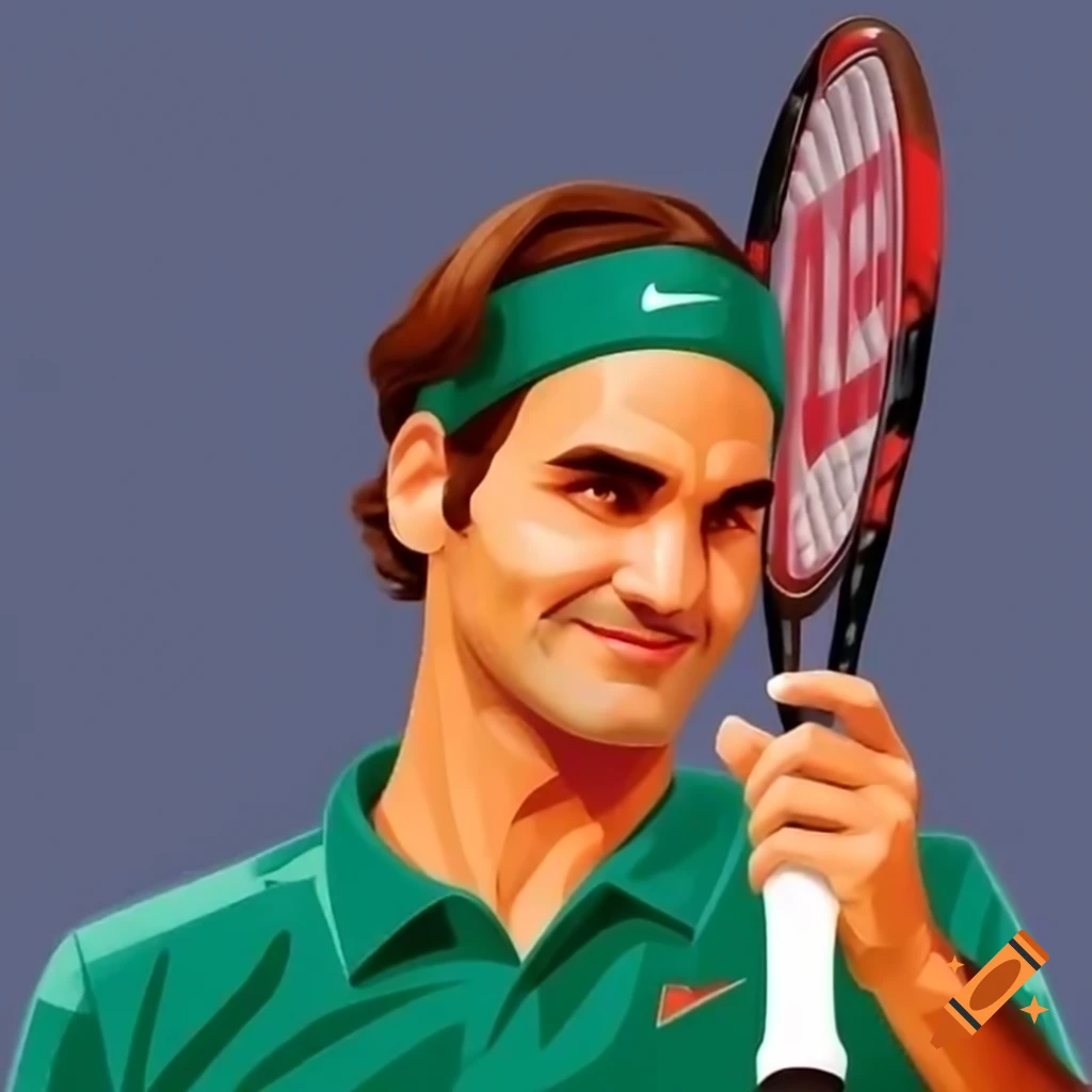 Roger federer professional tennis player on craiyon
