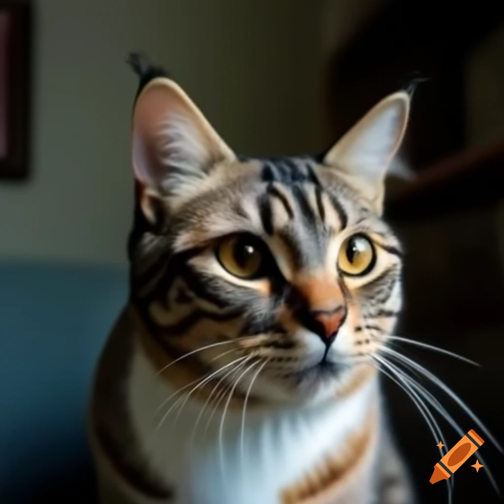 Cute cat lounging