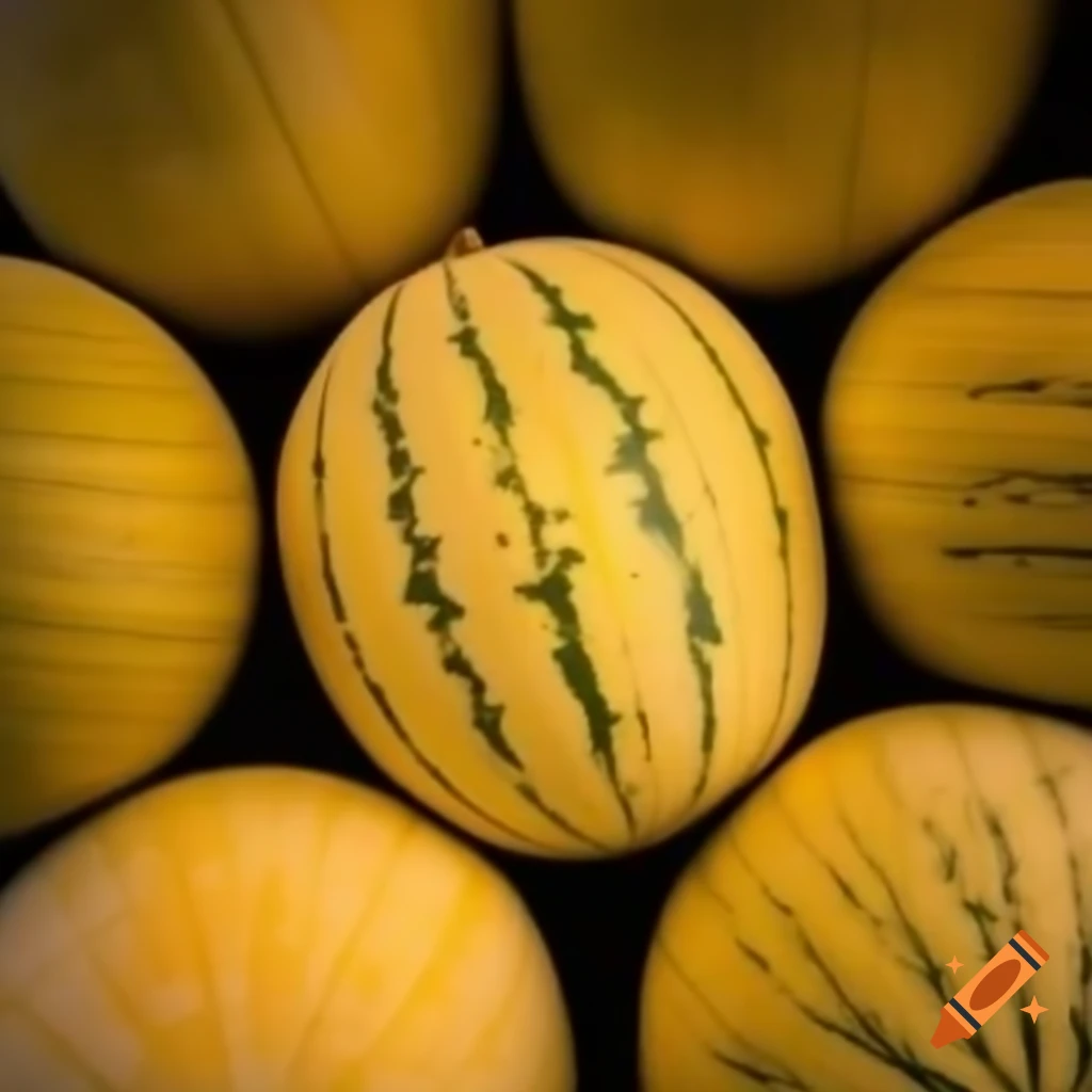 Melons with the name Sassia Ben Kraiem inscribed on top