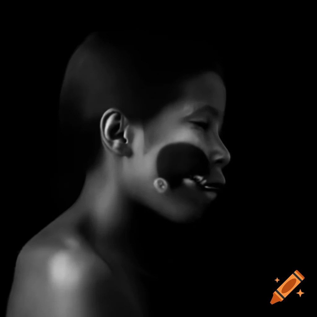 Side profile of a person with a mole on their face