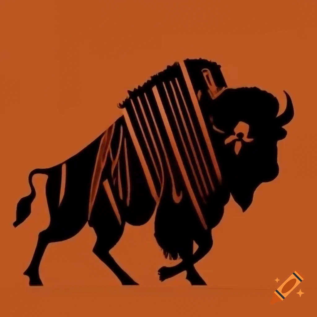 Tribal design featuring bison