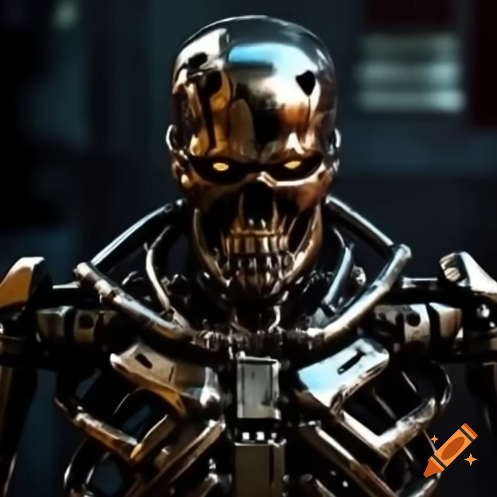 Terminator endoskeleton design by Syd Mead