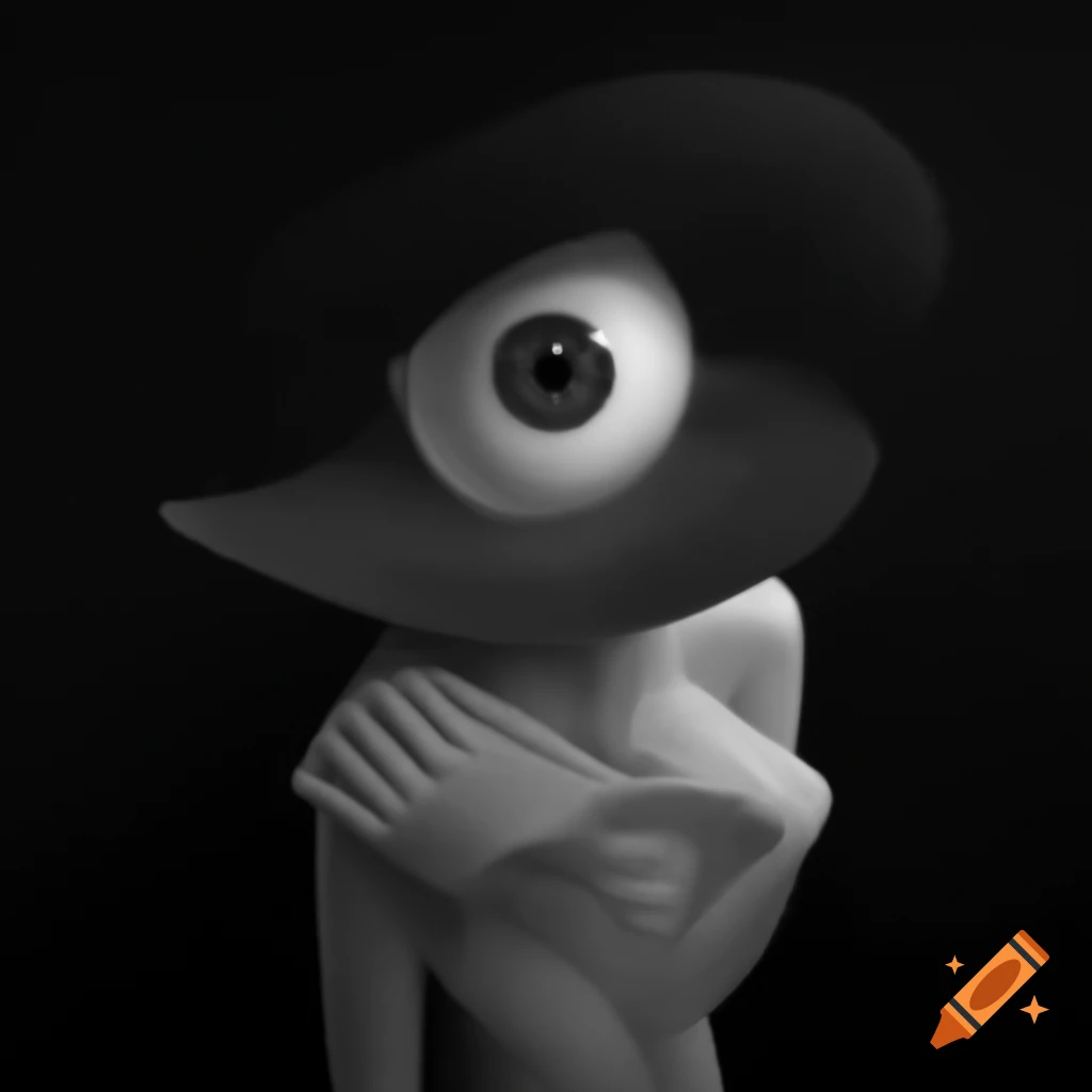 Surrealist monochrome artwork