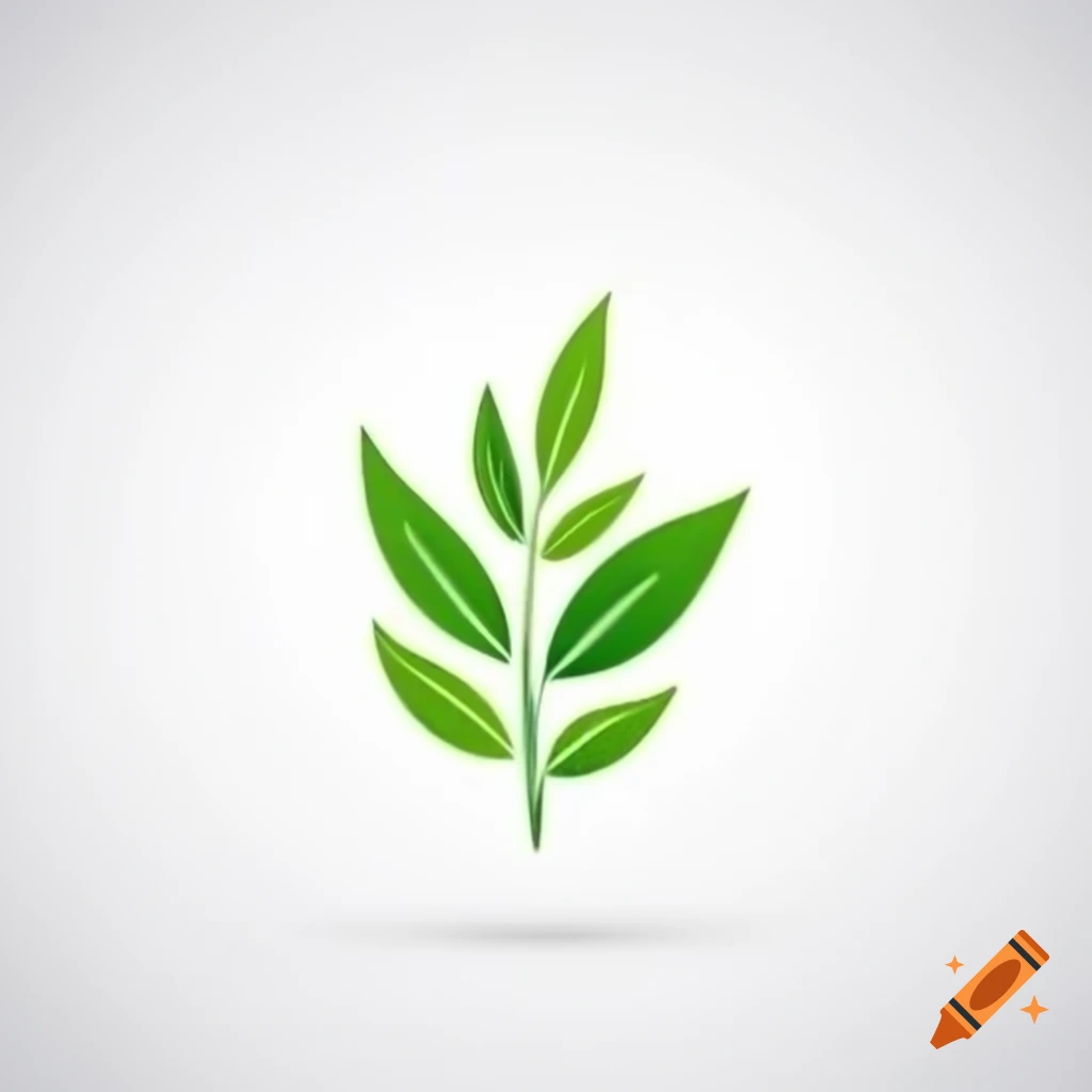 Healing herb logo design on white background