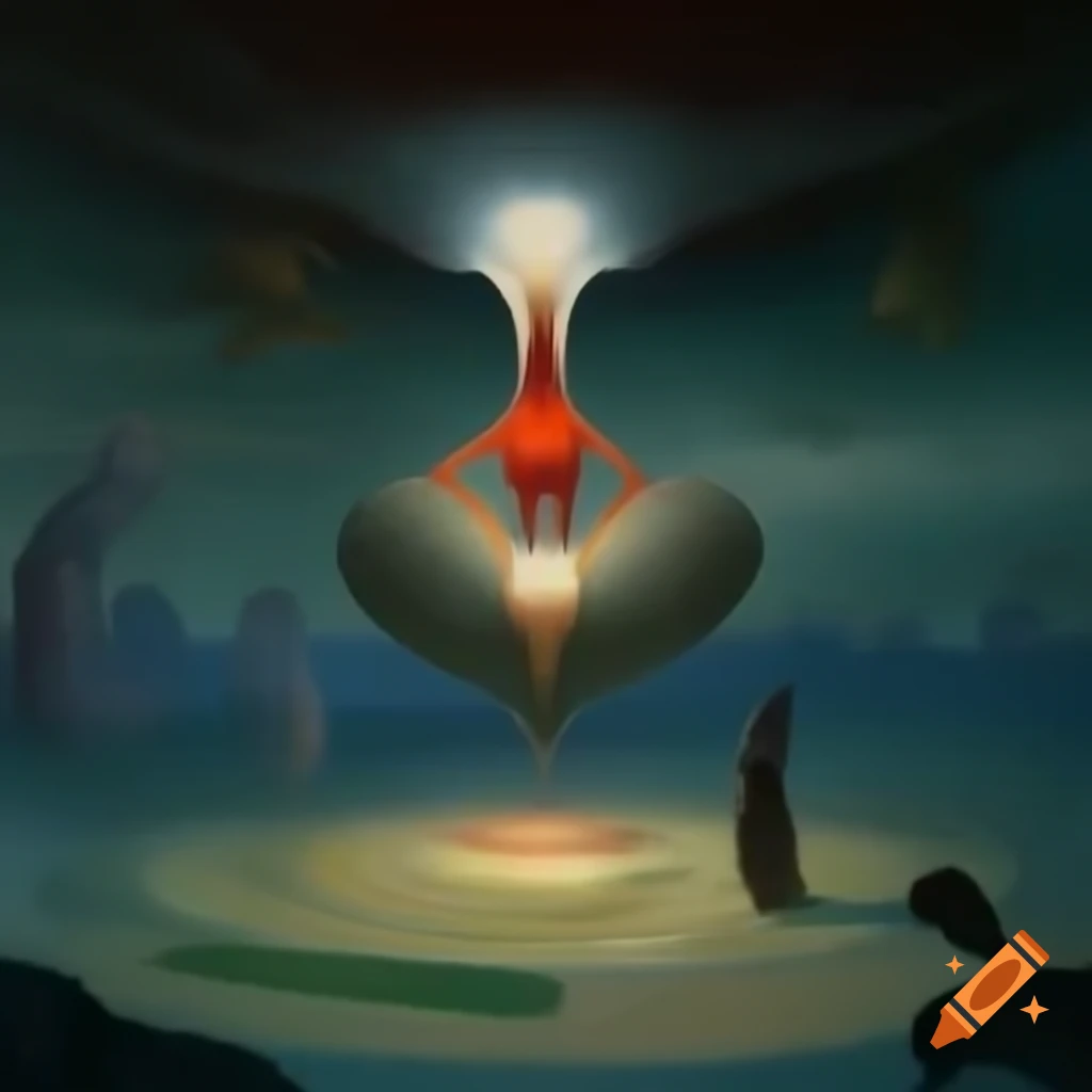 Surrealist artwork with abstract elements