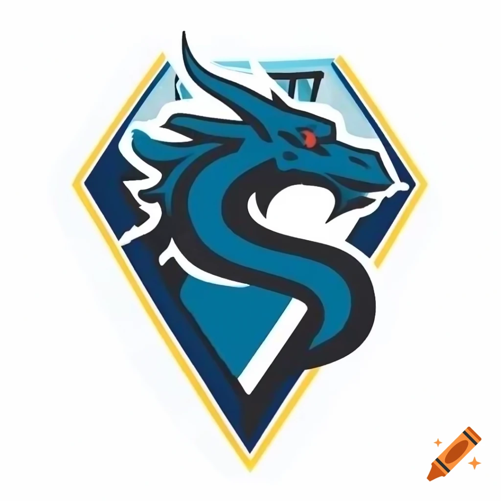 High-detail dragon hockey logo