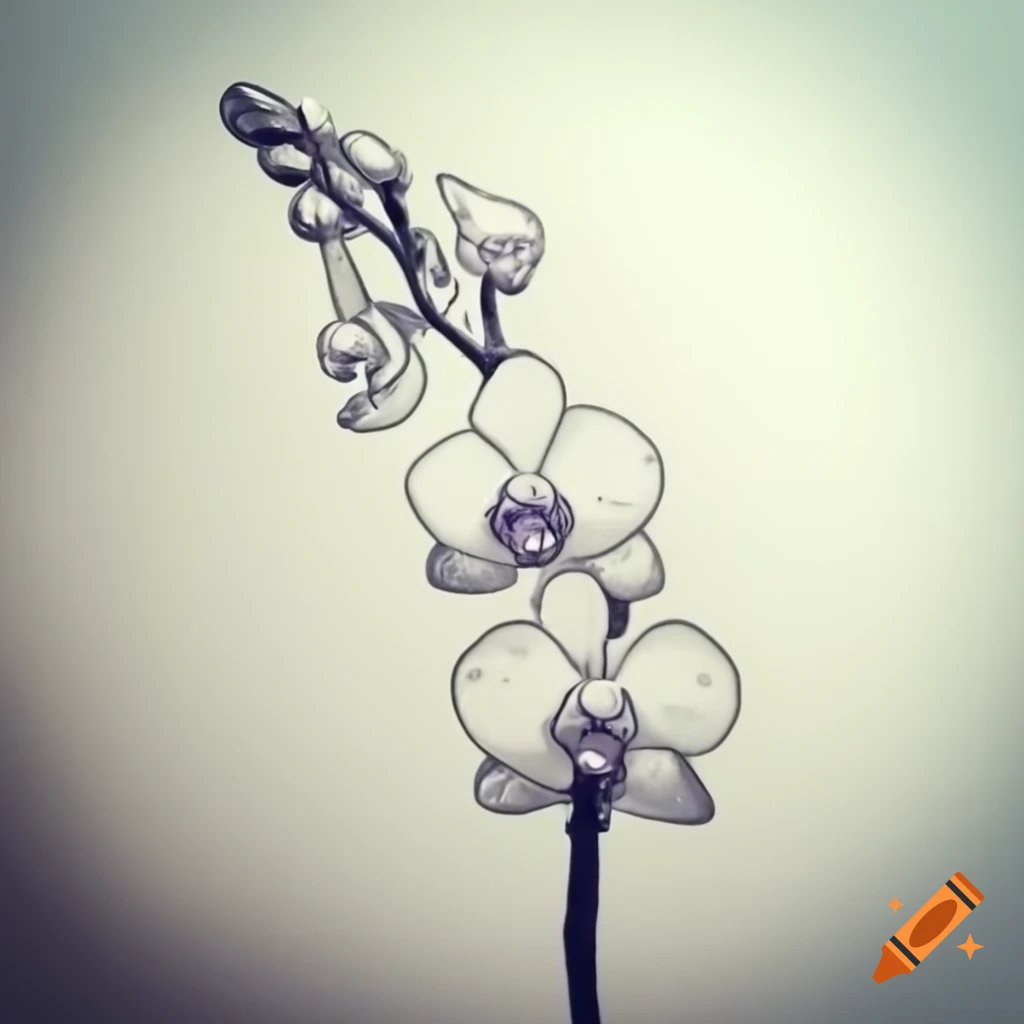 Orchidee flower named 'Leona' with steel texture