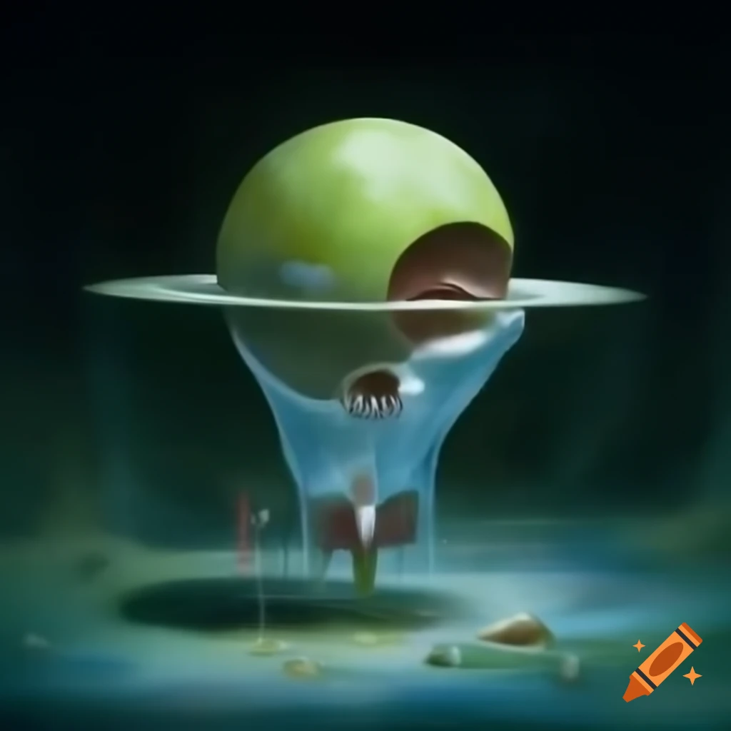 Surrealist artwork with abstract elements