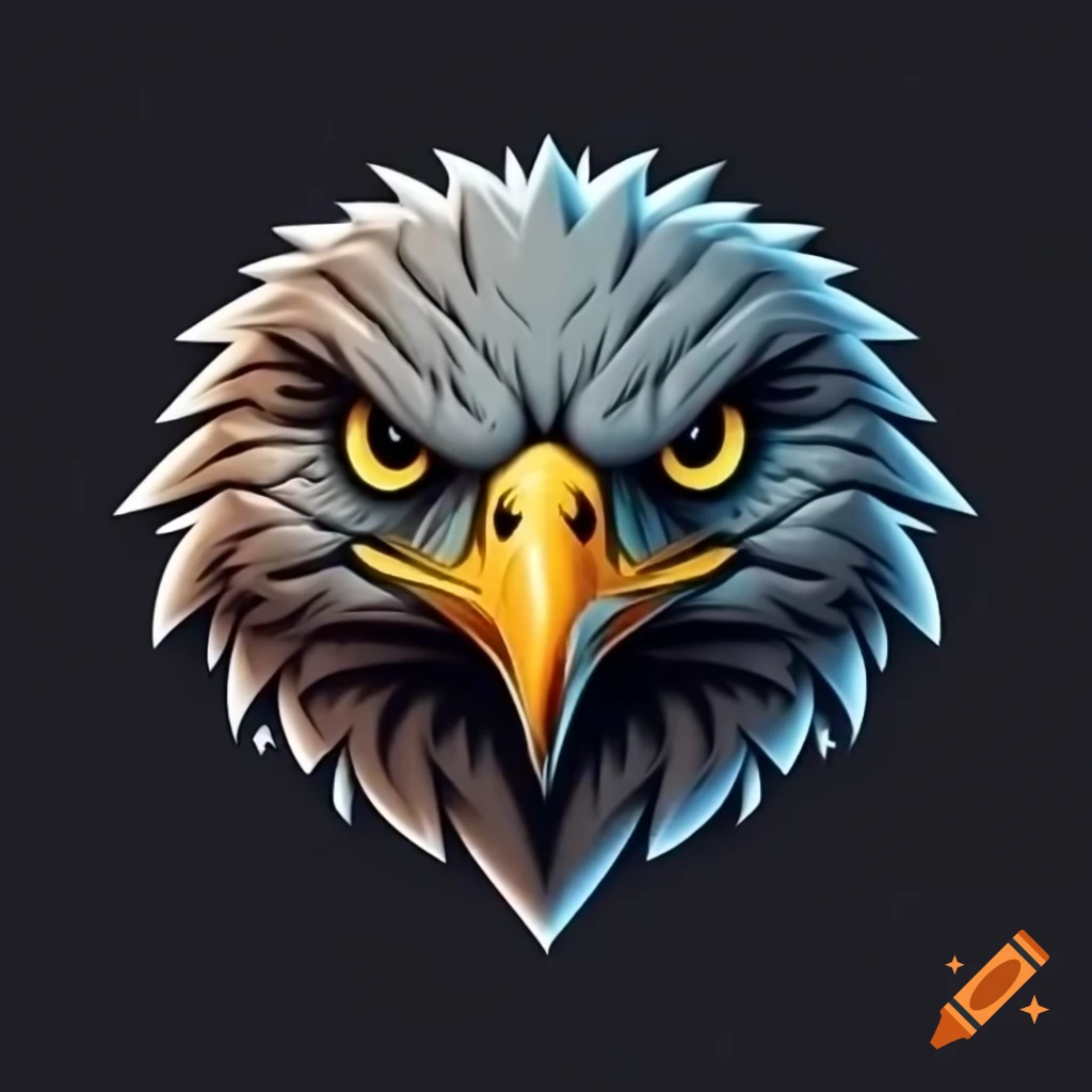 Sport mascot vector style hawk with wings spread in high resolution