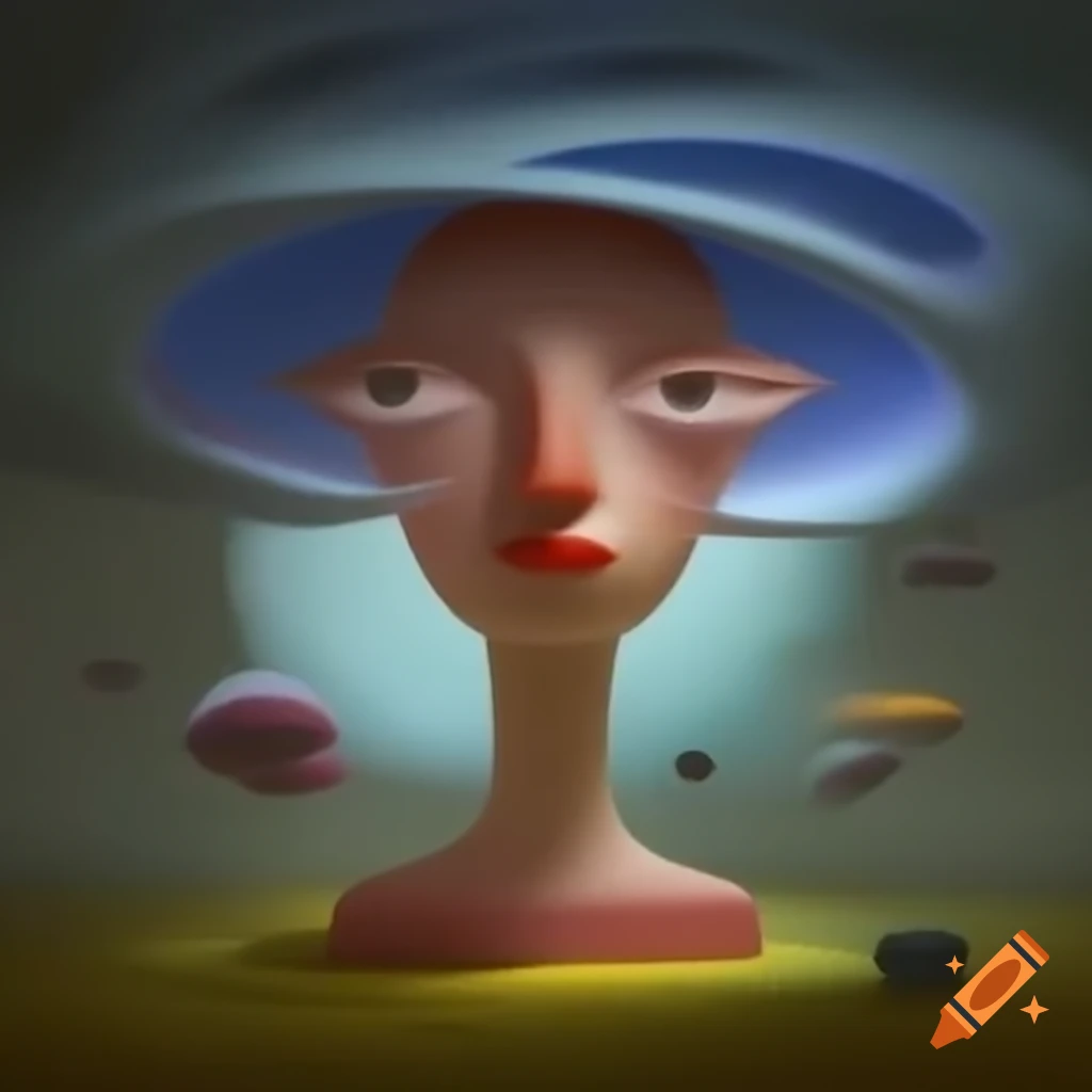 Surrealist artwork with abstract elements