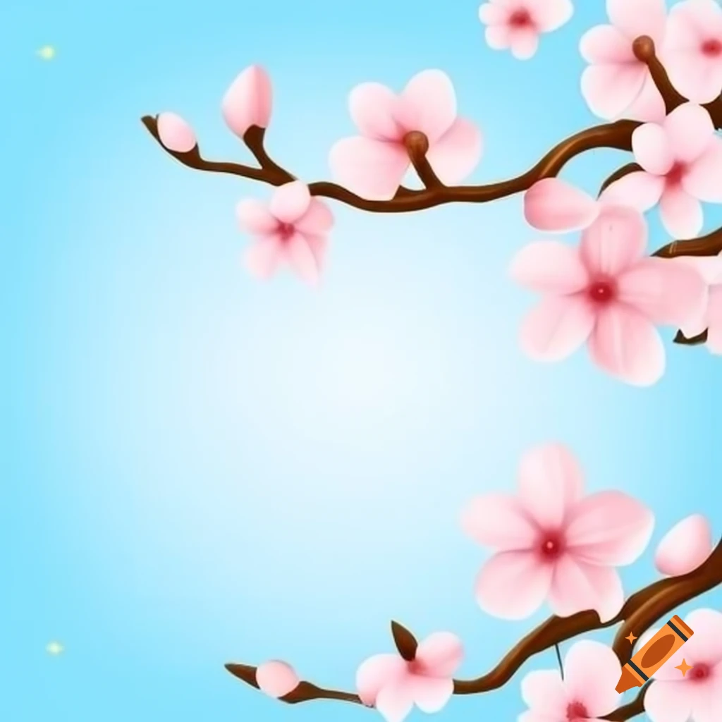 Branches of cherry blossom tree in bloom