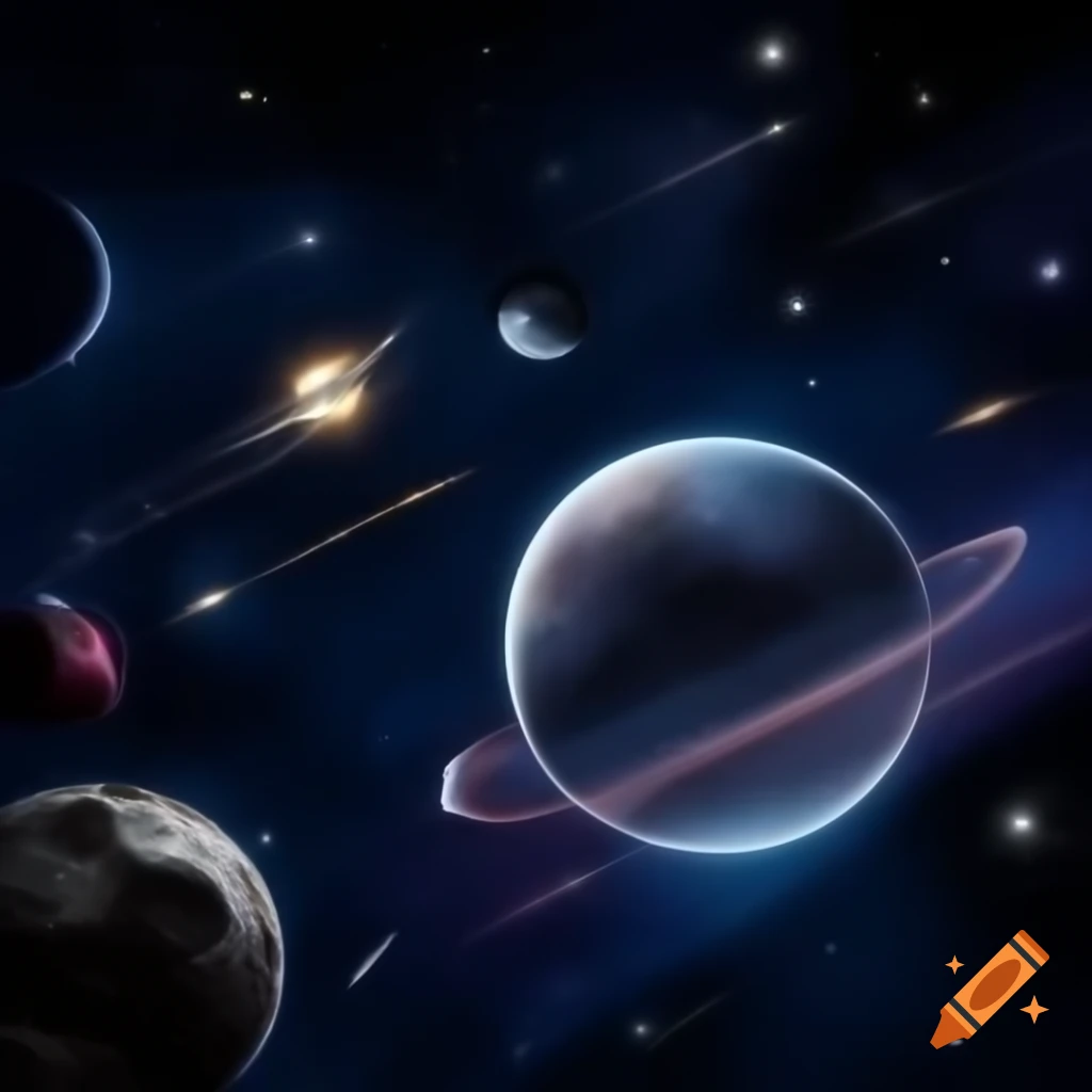 Vast expanse of outer space with stars and galaxies