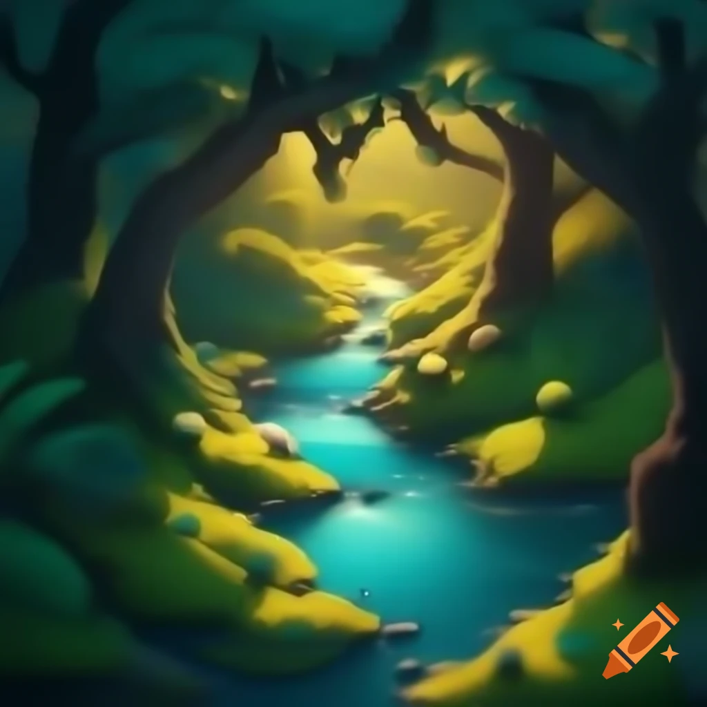 Logo design for Nature Vibes channel featuring realistic elements of trees and river