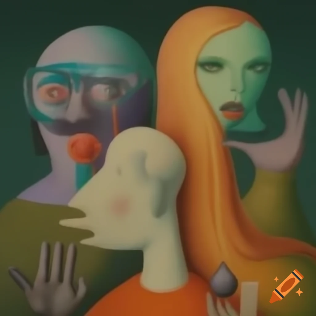 Surrealist artwork with dreamlike elements