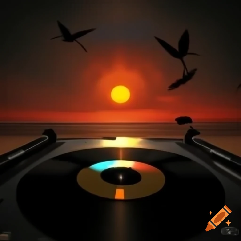 David Bowie-inspired hip hop album cover featuring sun and spirit with microphone
