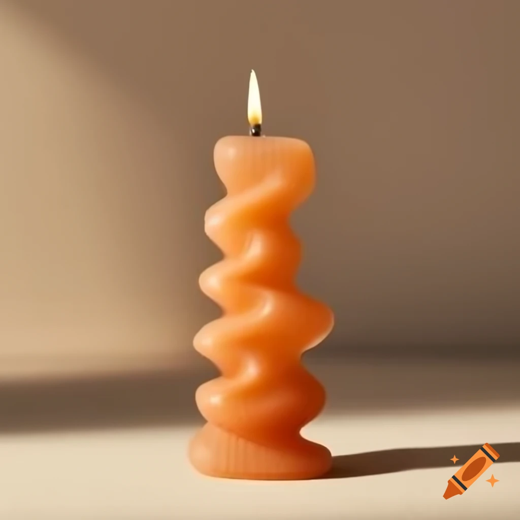 Single candle with soft glow