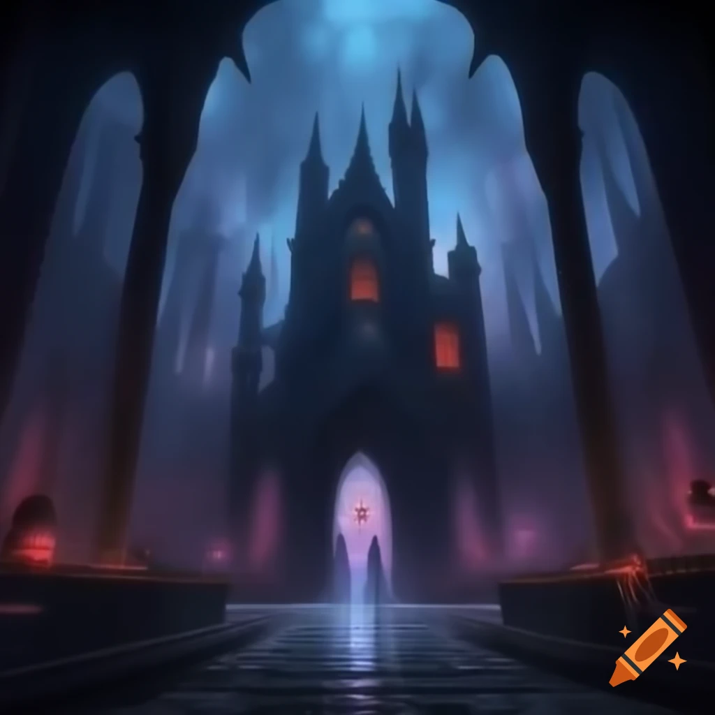 Bold gothic kingdom in magical realism style