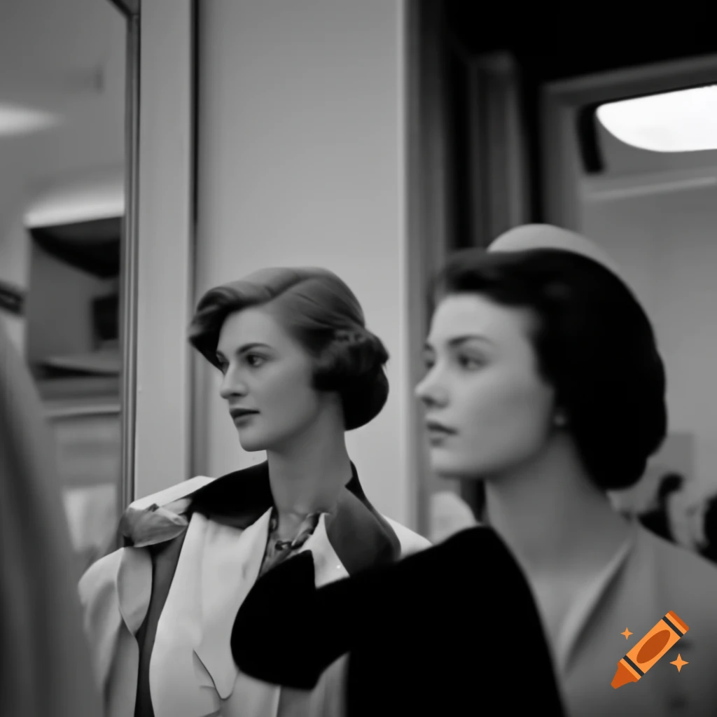 1950s woman in vintage attire