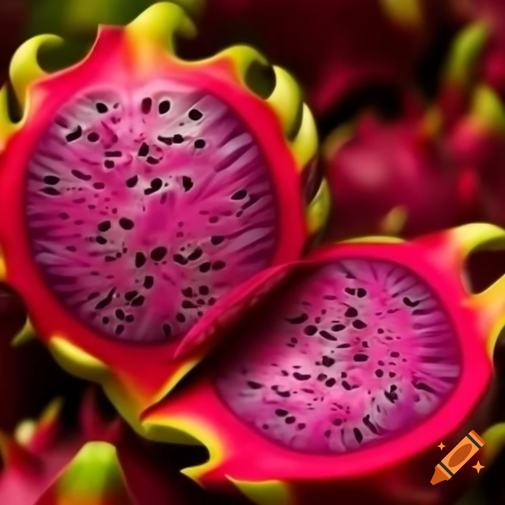 Background design featuring dragonfruit for PowerPoint presentation