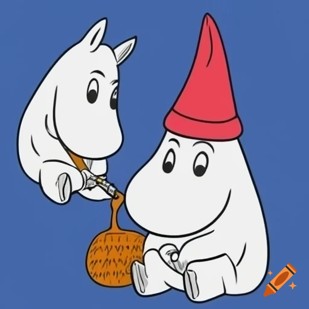 Illustration of an Ottoman-themed Moomin character