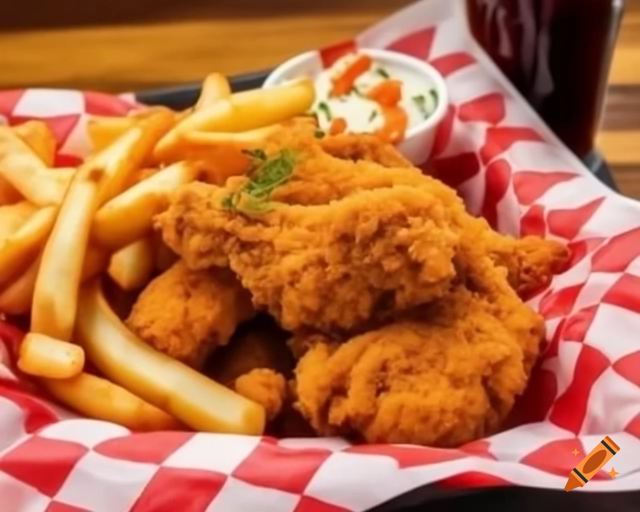 Close-up of fried chicken with soft lighting in food photography