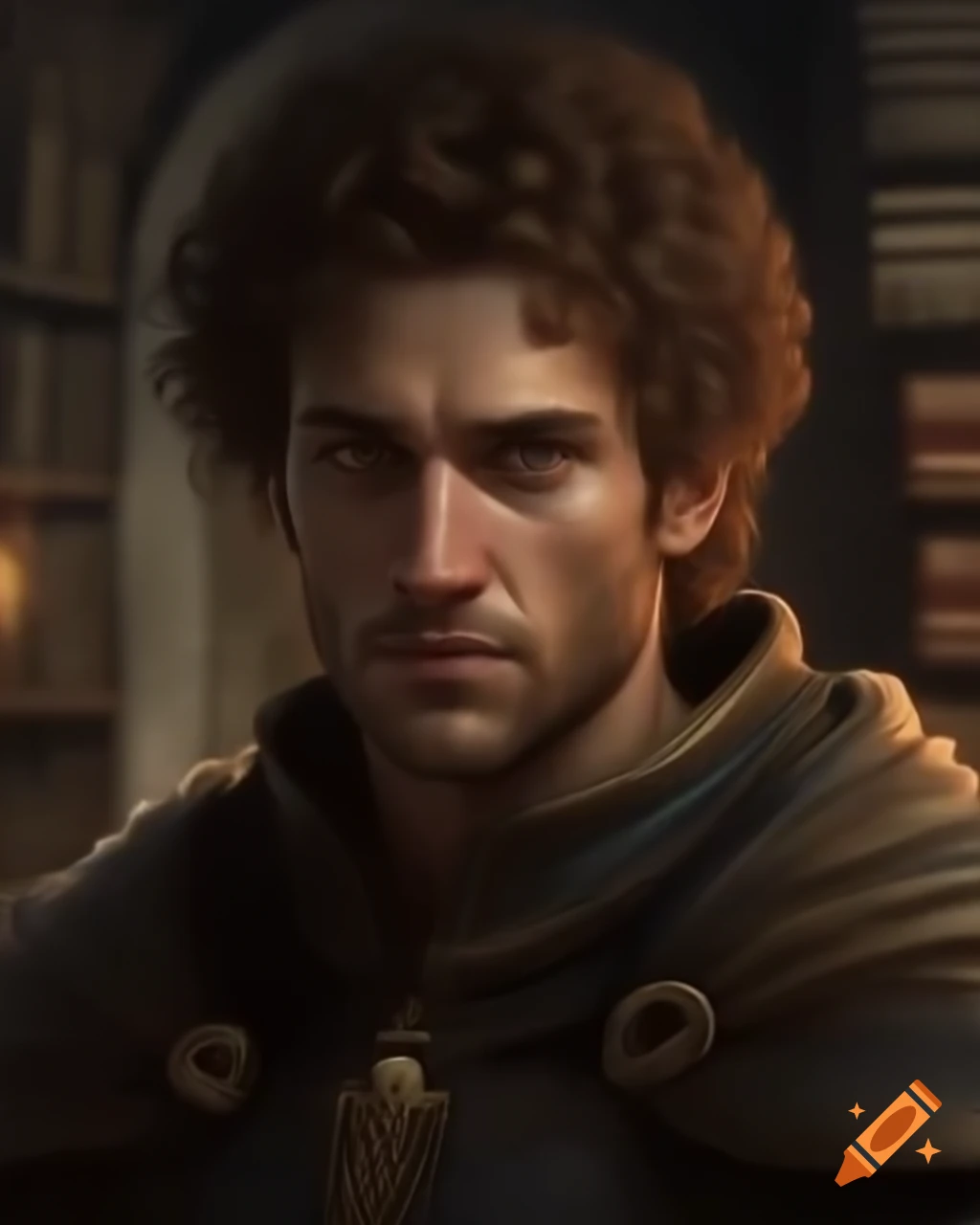 Character design of a 22-year-old intelligent and kind male human, fond of reading and stargazing