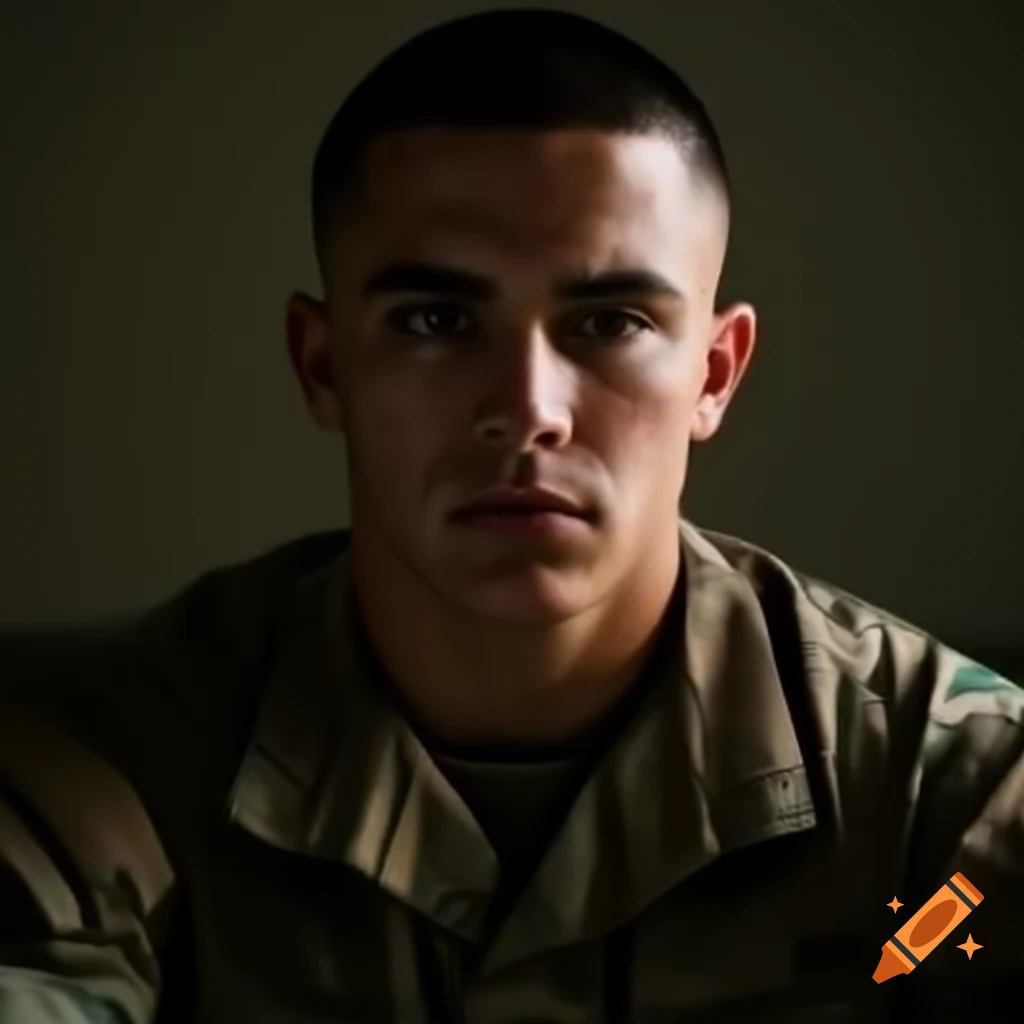 Kevin Zegers in camouflage marine uniform