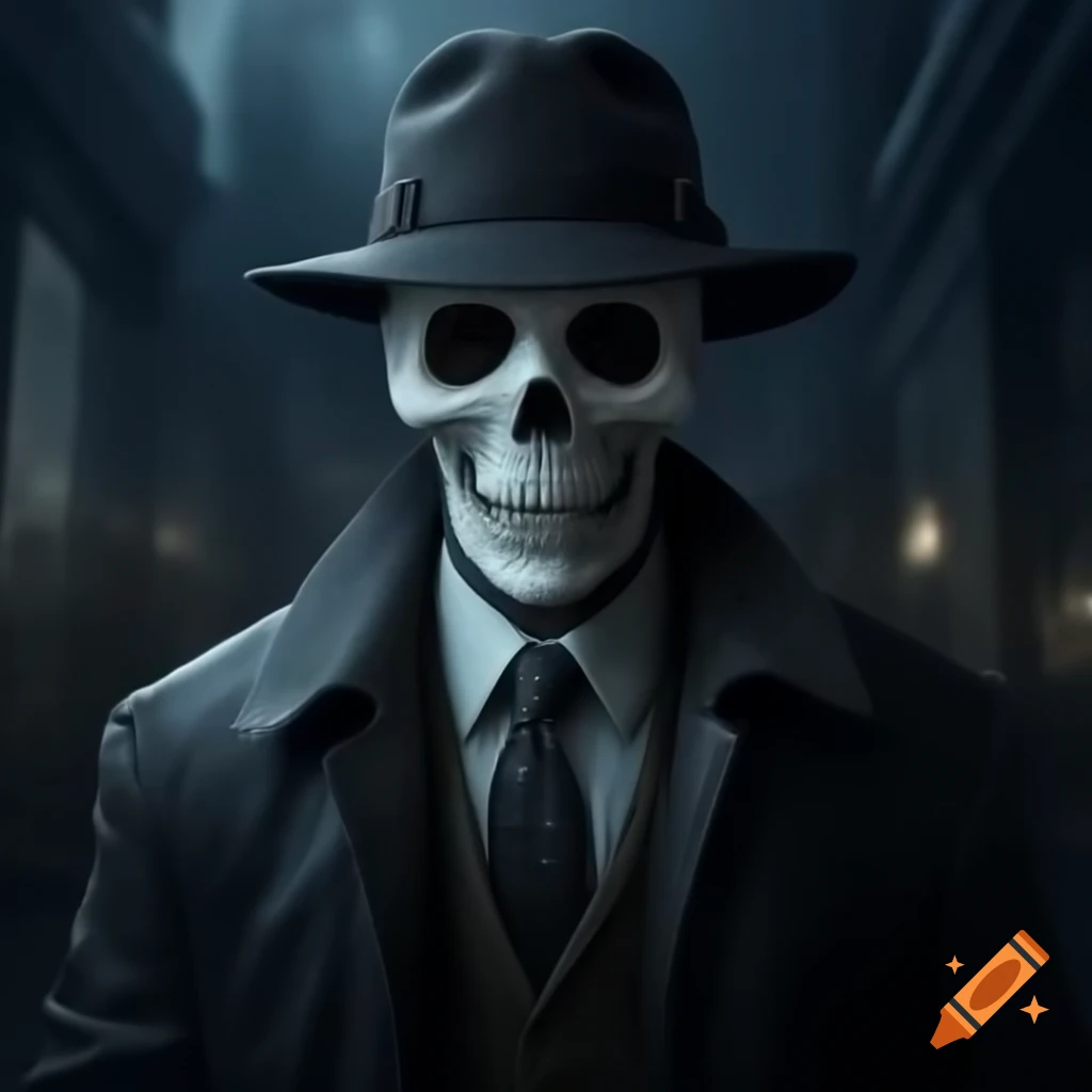 Mystical ghost detective character