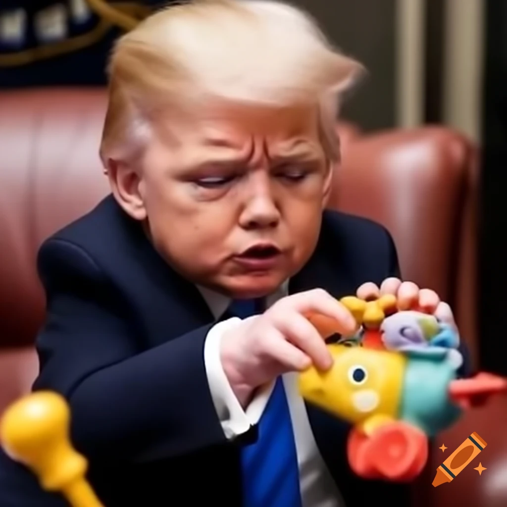 Donald Trump Angrily Snatching A Toy Away From A Toddler On Craiyon